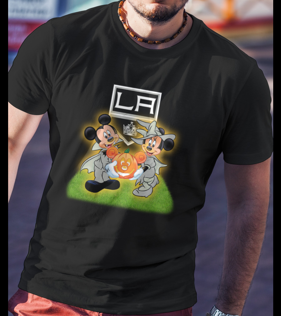 La Kings Halloween Mickey Mouse Pumpkin Celebration T-Shirt