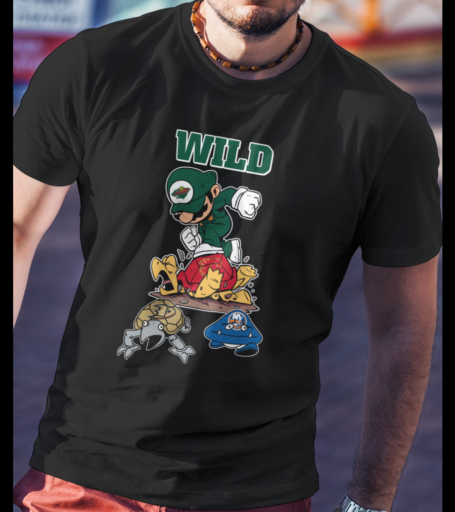 Wild Minnesota Wild Parody With Cartoon Characters And Sports Team T-Shirt