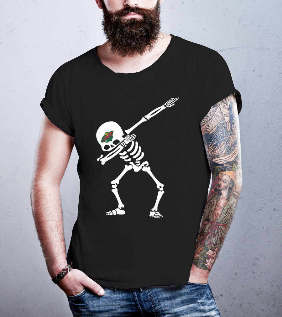 Minnesota Wild Skeleton Dab T-Shirt