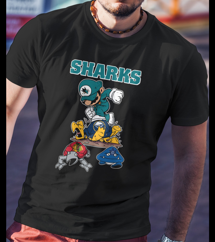 San Jose Sharks Character Crossover With Hockey Inspired Elements T-Shirt