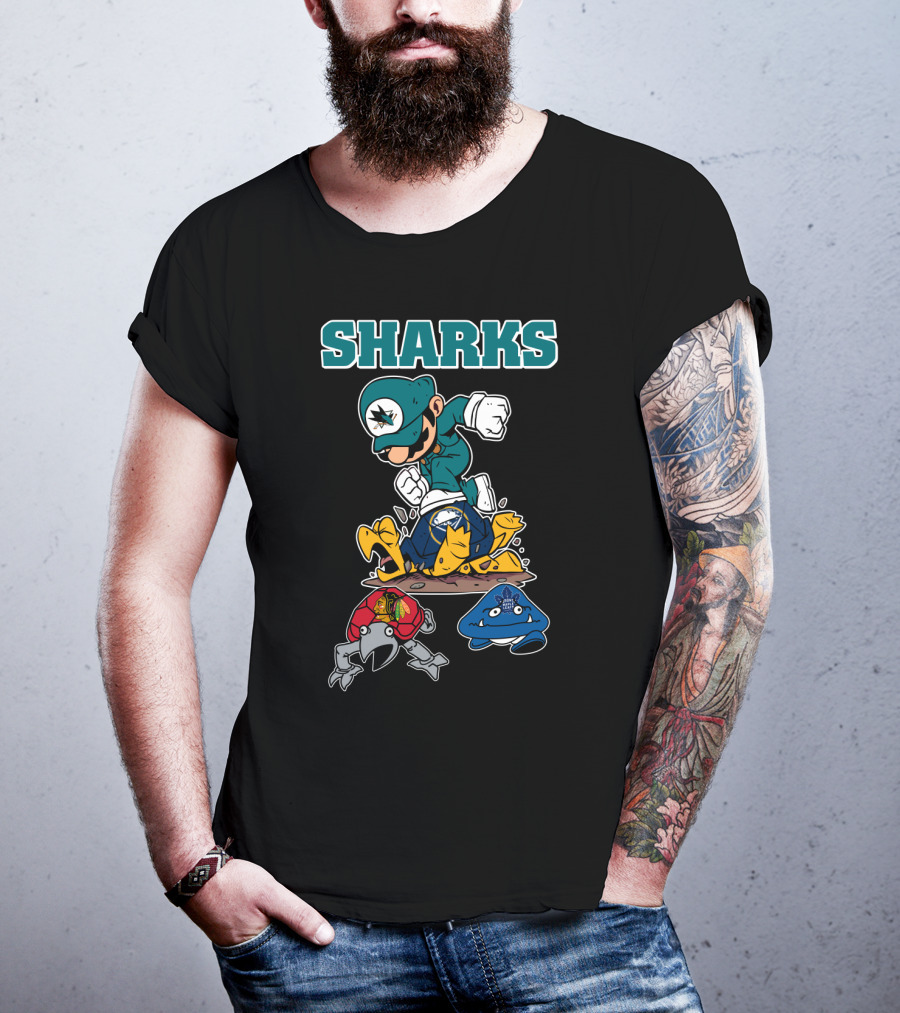 San Jose Sharks Character Crossover With Hockey Inspired Elements T-Shirt
