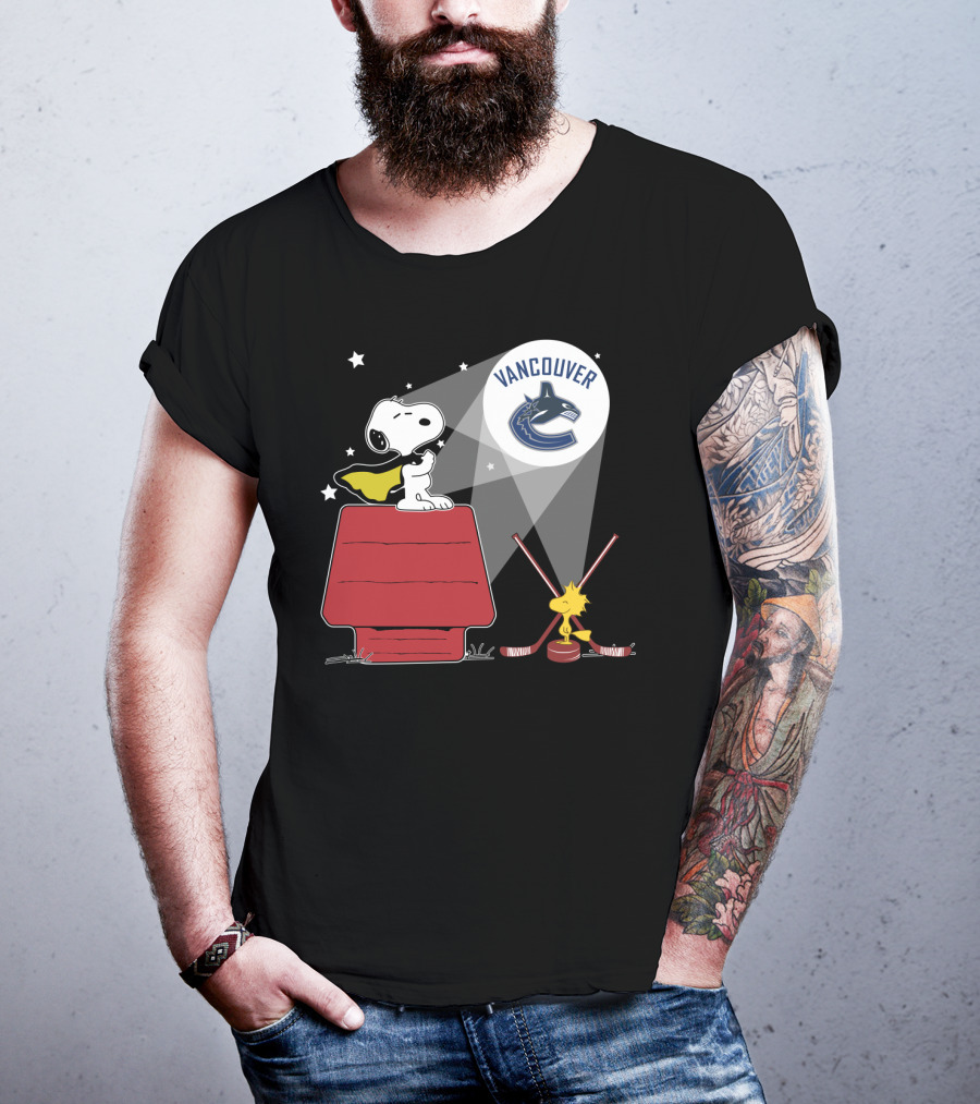 Snoopy Vancouver Canucks Hockey Spotlight T-Shirt