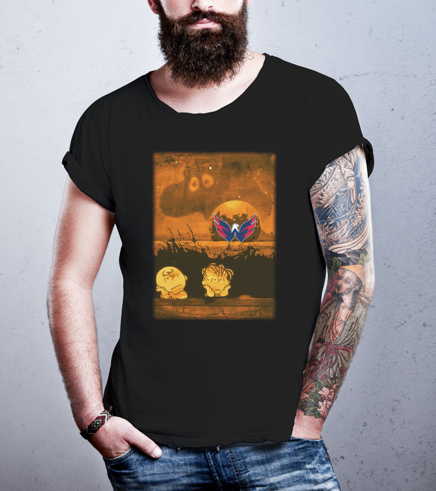 Halloween Washington Capitals Great Pumpkin Peanuts Mashup T-Shirt