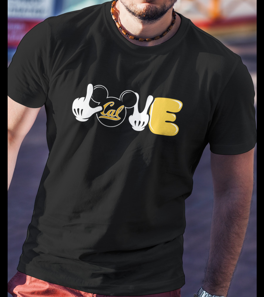 Love Cal Mickey Hands Football T-Shirt