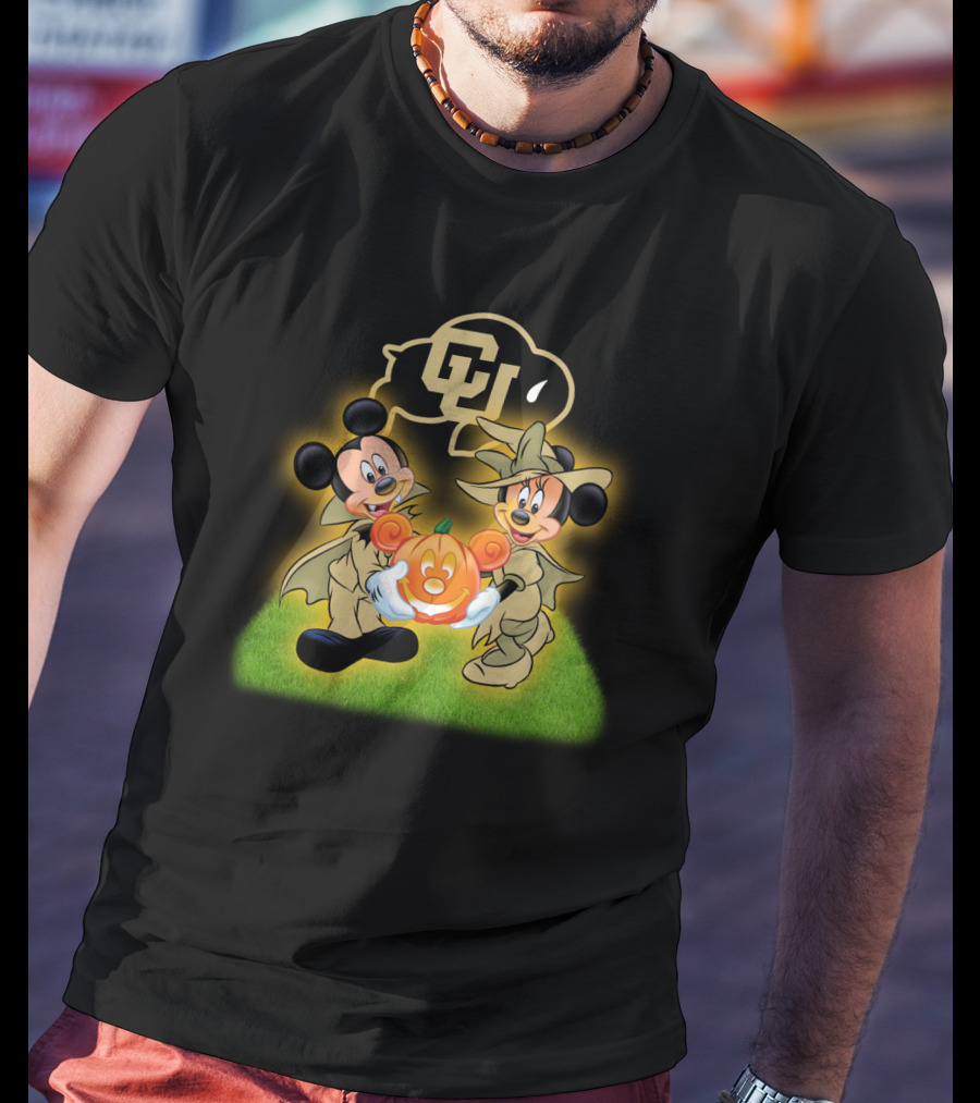 Halloween Mickey Minnie Colorado Buffaloes Football Cu T-Shirt