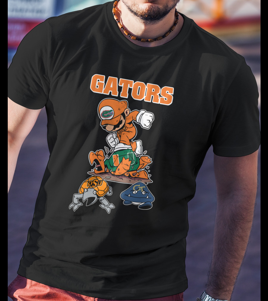 Florida Gators Halloween Football Rivalry Super Mario T-Shirt