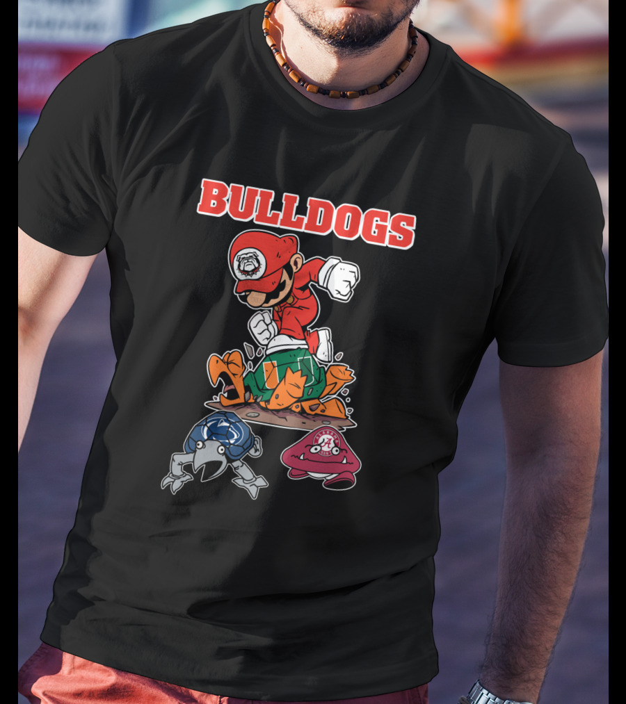 Bulldogs Football Georgia Rivalry Action Character T-Shirt