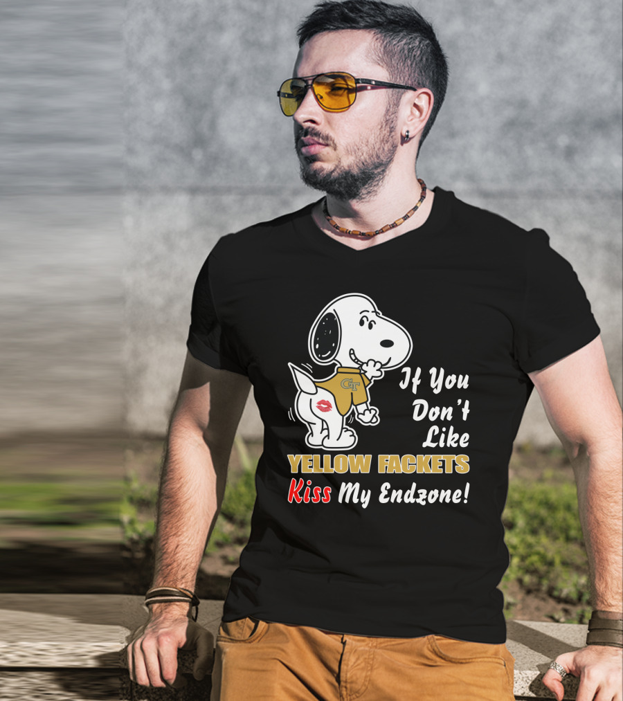 If You Don’t Like Yellow Jackets Kiss My Endzone Georgia Gt Football T-Shirt