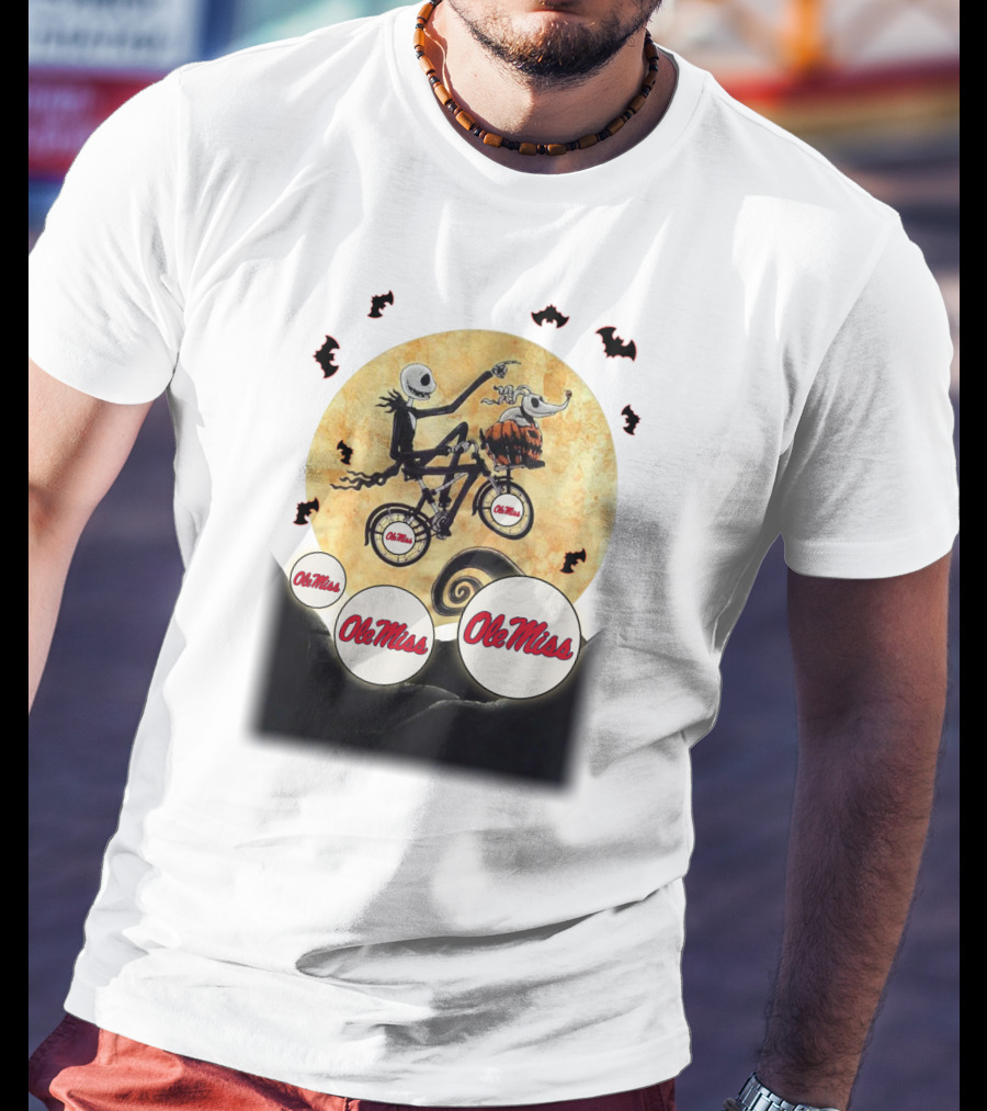 Ole Miss Halloween Football Nightmare Bicycle Ride T-Shirt