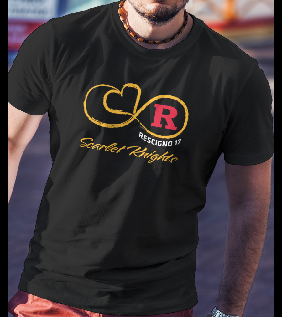 Rutgers Football Scarlet Knights Rescigno 17 R Infinity T-Shirt