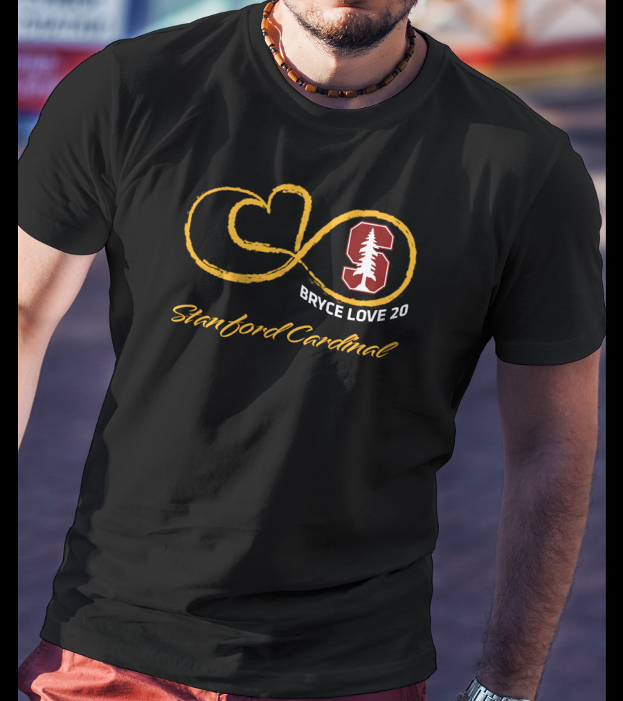 Stanford Cardinal Bryce Love 20 Football Infinity T-Shirt