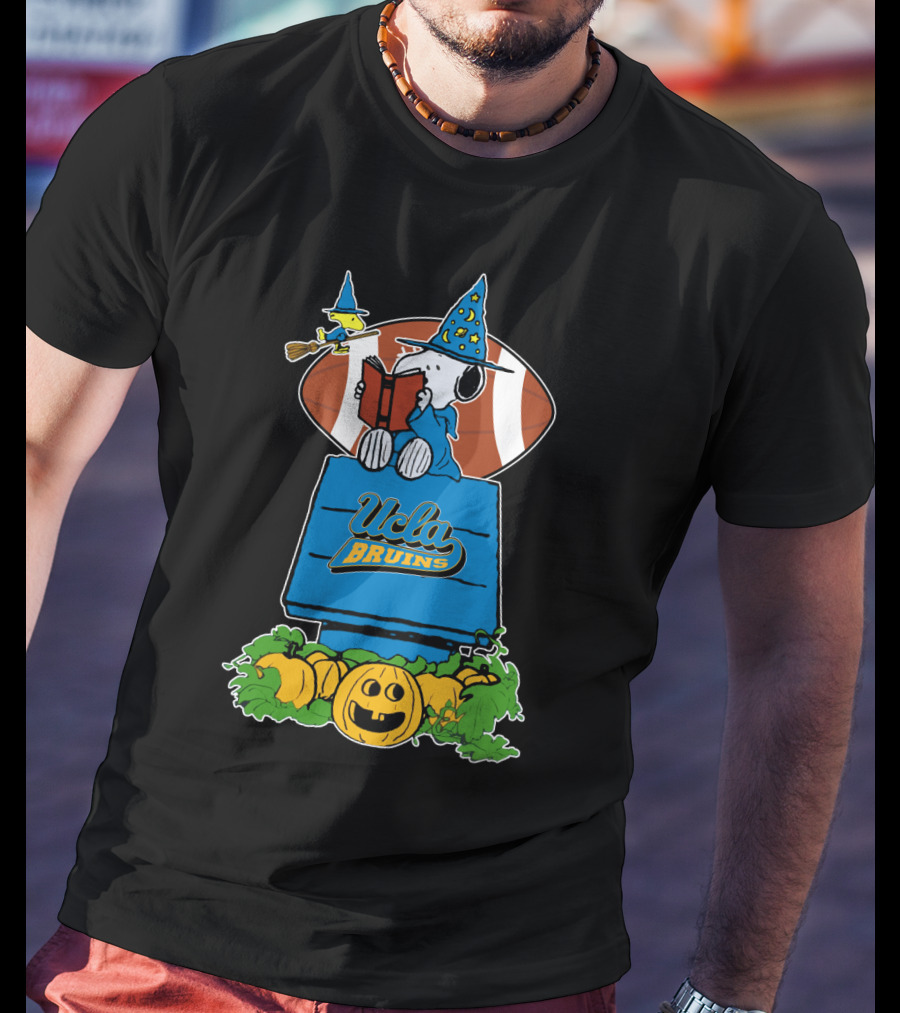 Halloween Ucla Bruins Football Peanuts Snoopy Witch Hat Pumpkins T-Shirt
