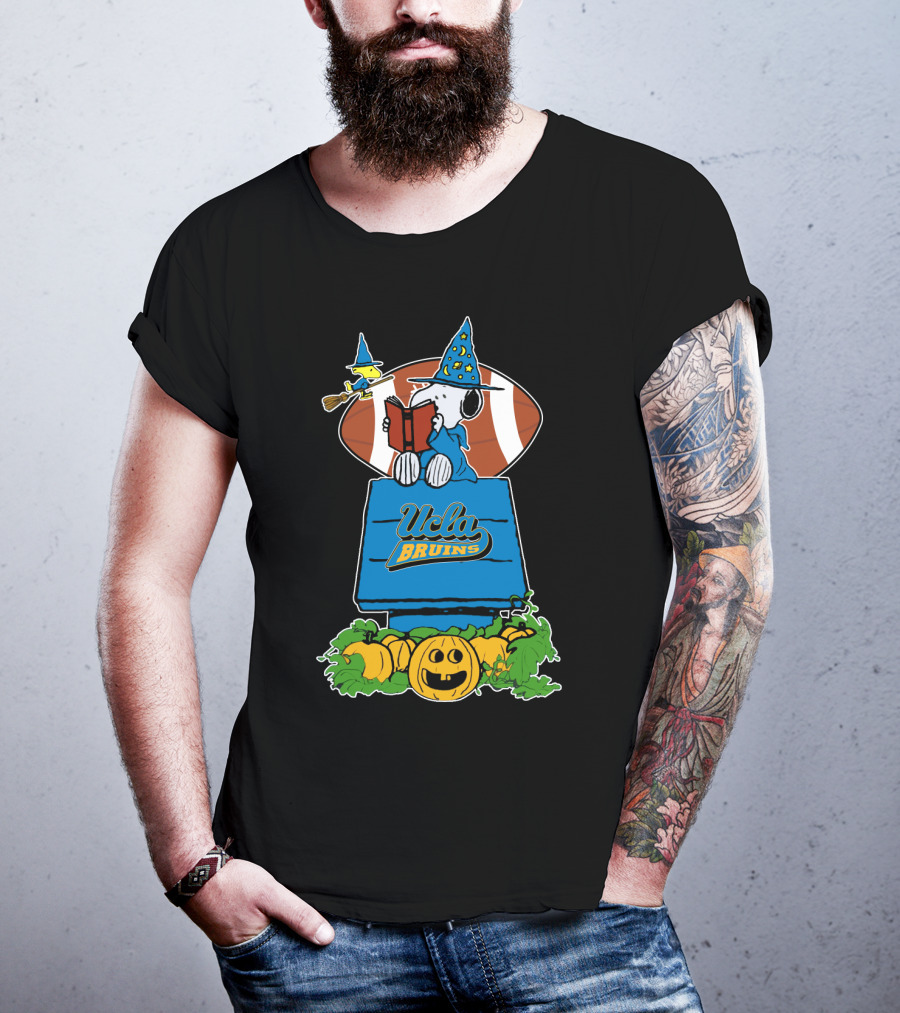 Halloween Ucla Bruins Football Peanuts Snoopy Witch Hat Pumpkins T-Shirt