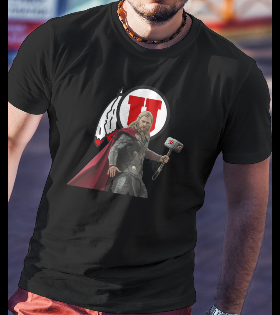 Utah Football U Thor Mjolnir T-Shirt