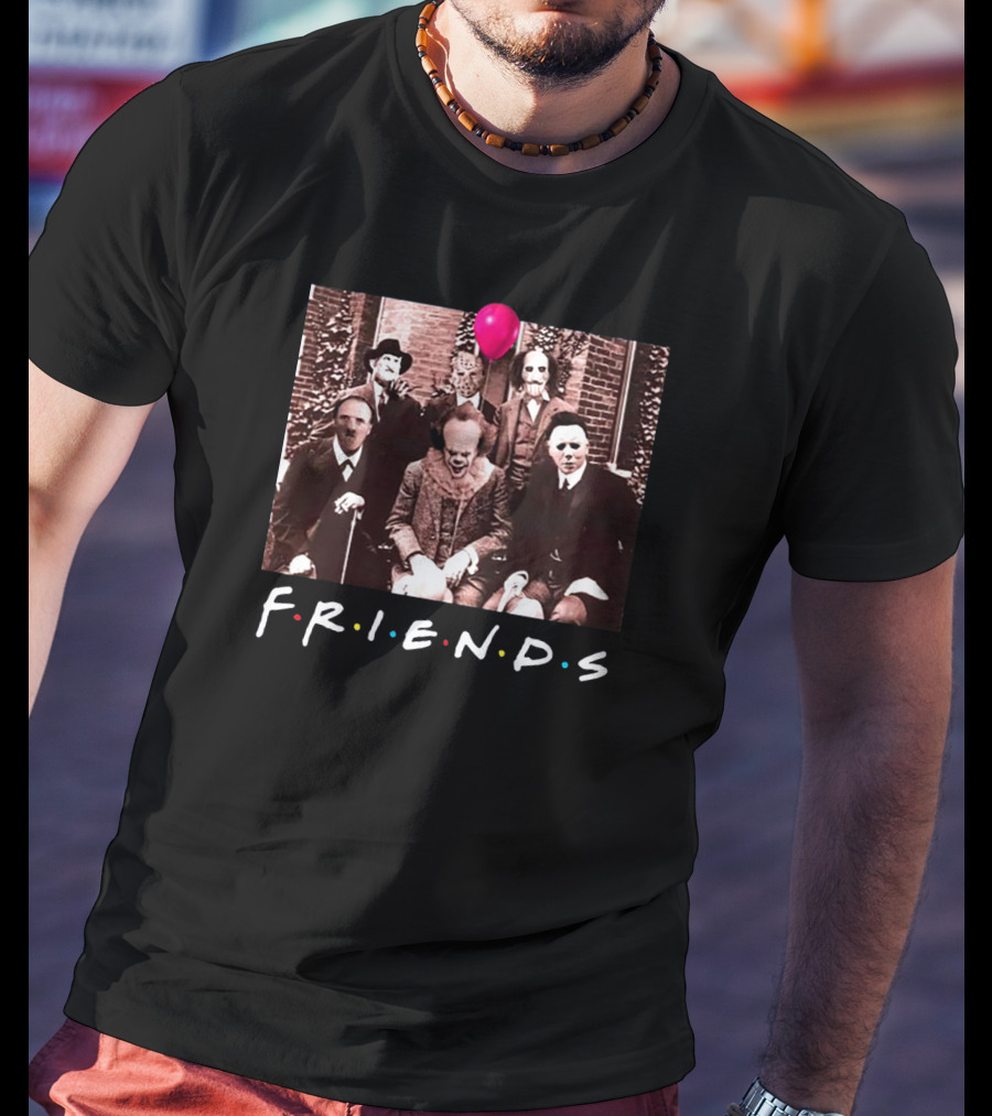 Yuliana Friends Horror Characters Halloween Balloon Theme T-Shirt
