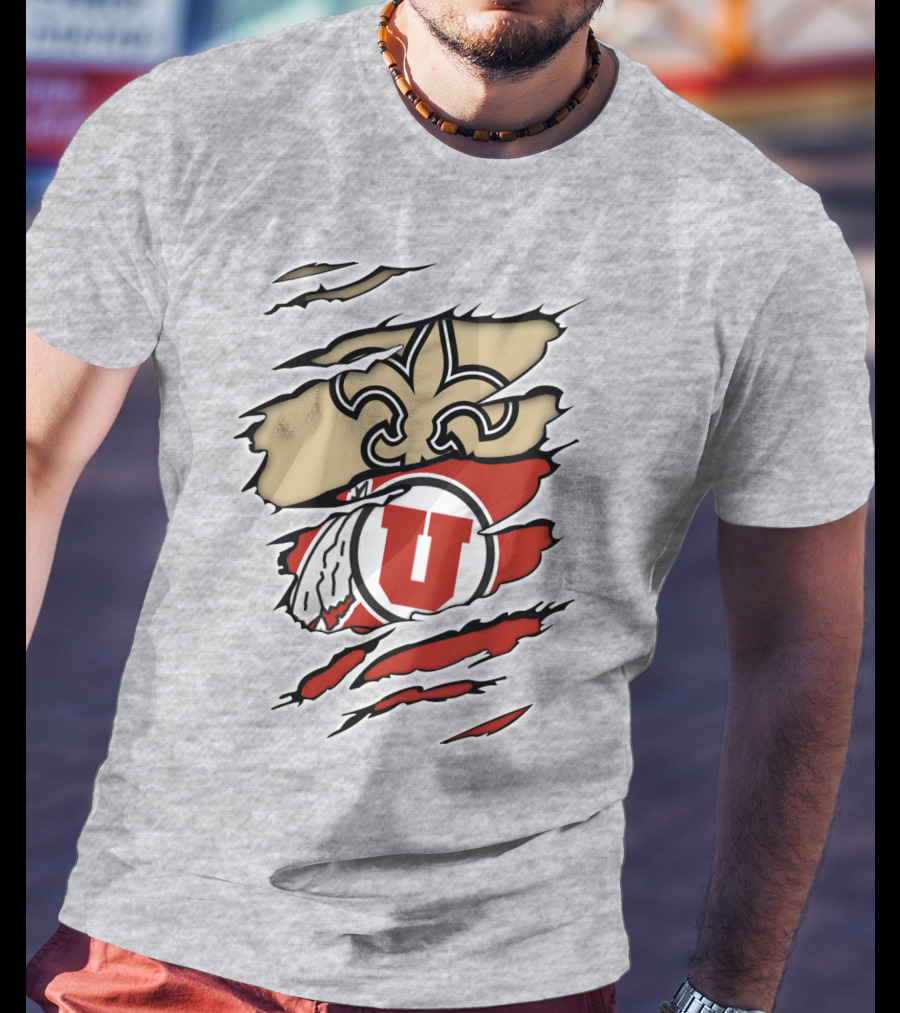 Saints And Utes Logo Fusion T-Shirt