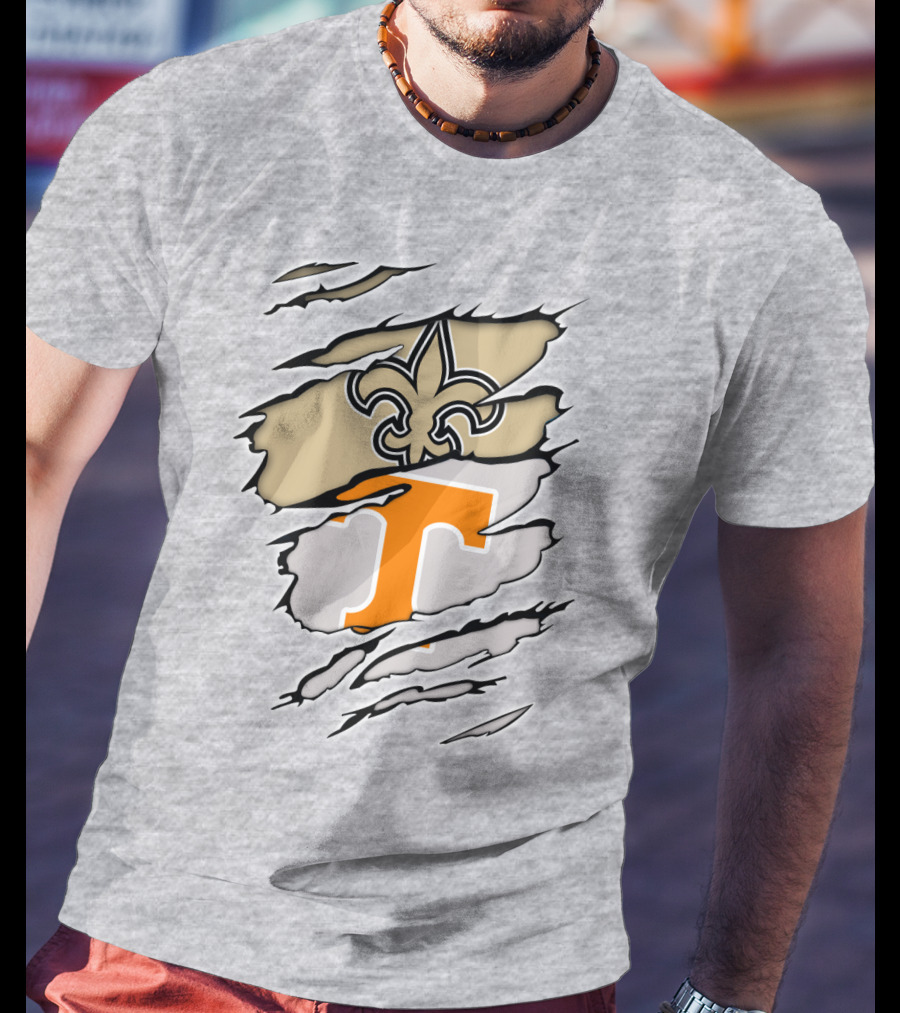 New Orleans Saints Tennessee Volunteers Fleur-de-Lis T T-Shirt