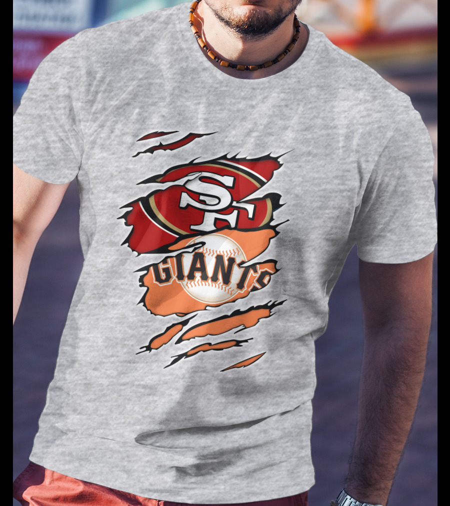 49ers Sf Giants Logo Mashup Fan Crossover T-Shirt
