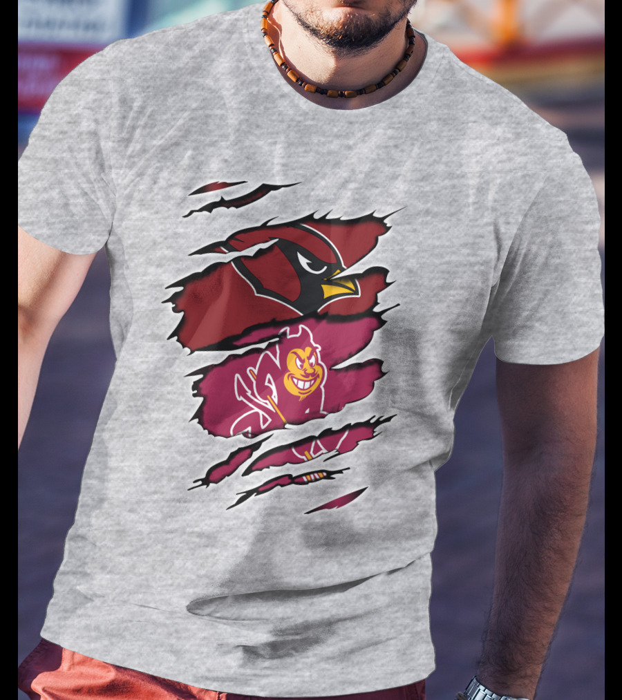 Arizona Cardinals Sun Devils Ripped T-Shirt