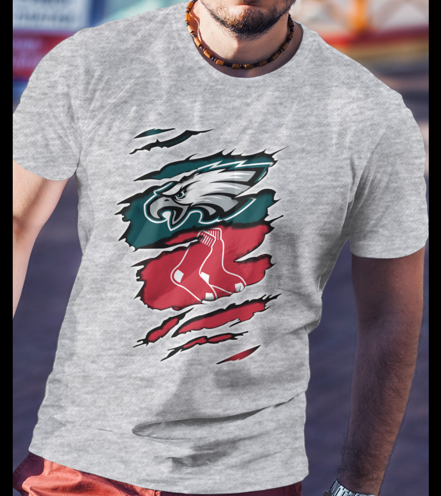 Eagles Redsox Logo Fusion T-Shirt