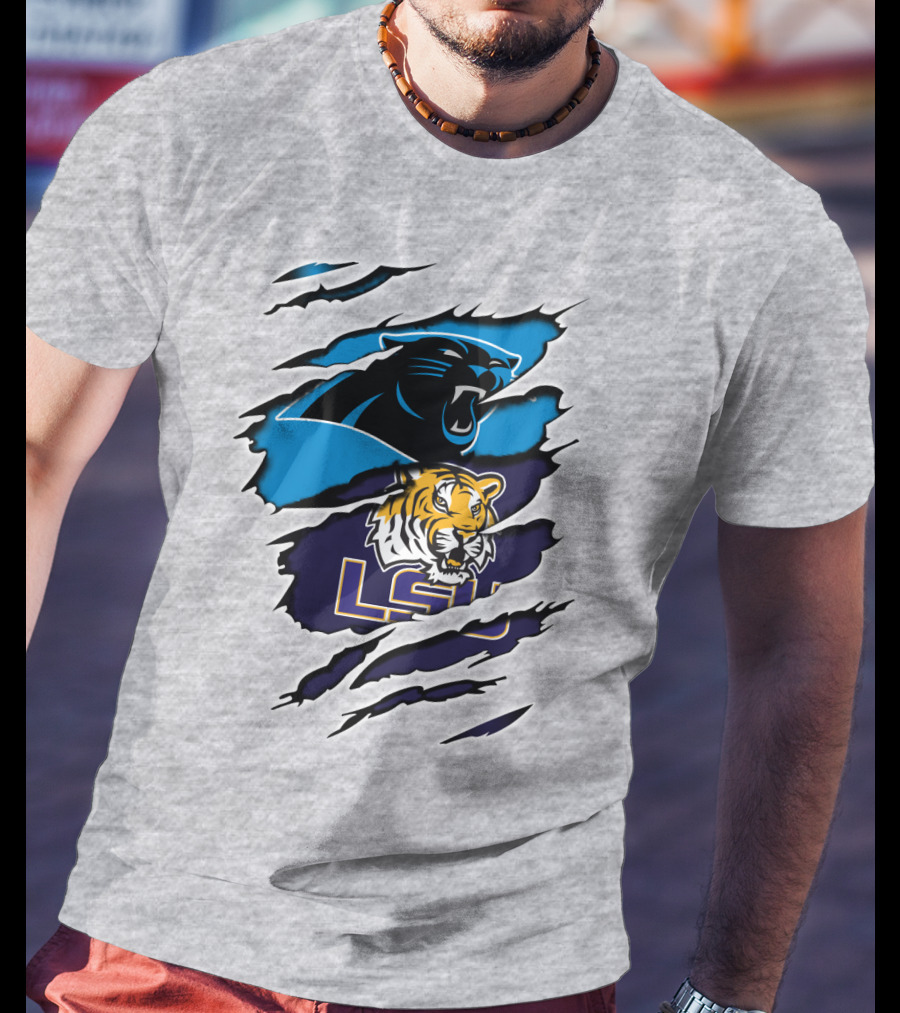 Carolina Panthers And LSU Tigers T-Shirt
