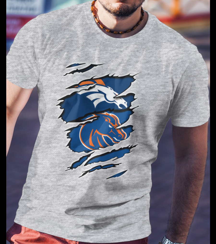 Boise Broncos Broncos Logo Mashup T-Shirt