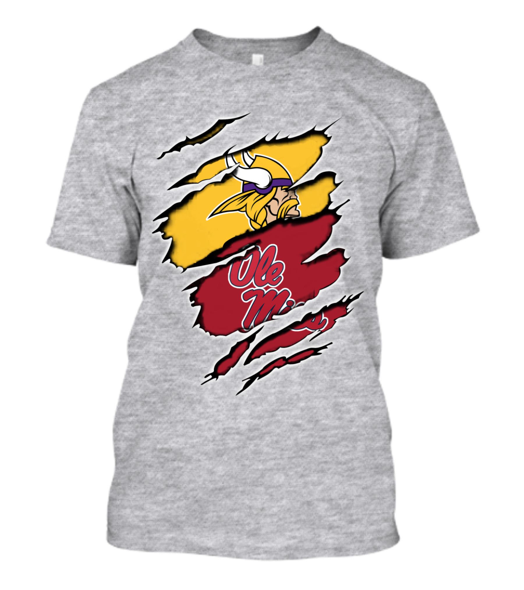 Ole Miss Vikings Torn T-Shirt