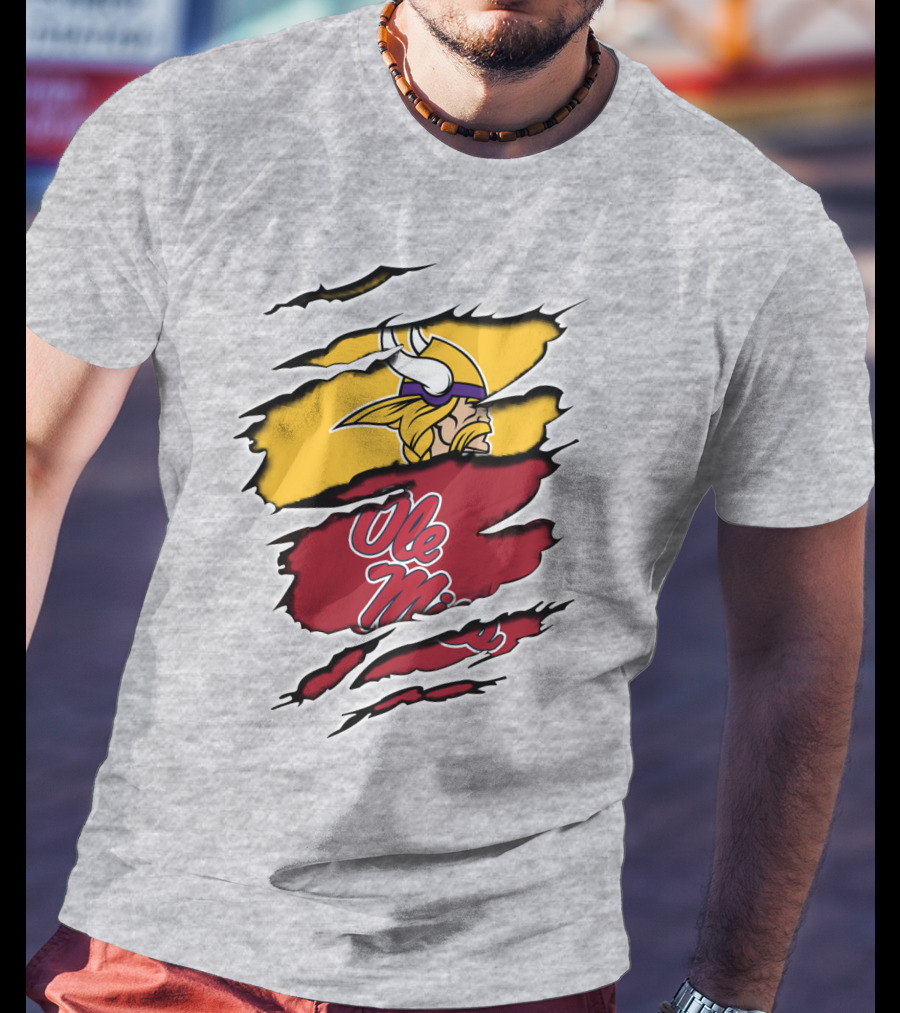 Ole Miss Vikings Torn T-Shirt