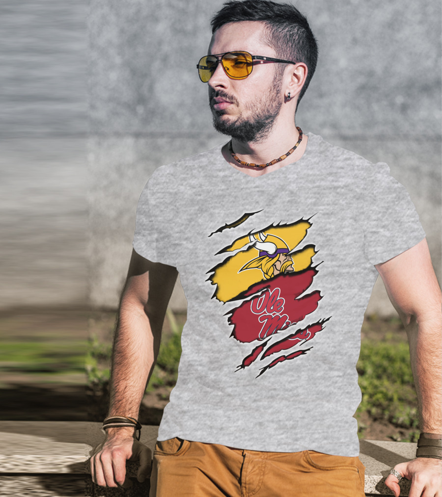 Ole Miss Vikings Torn T-Shirt