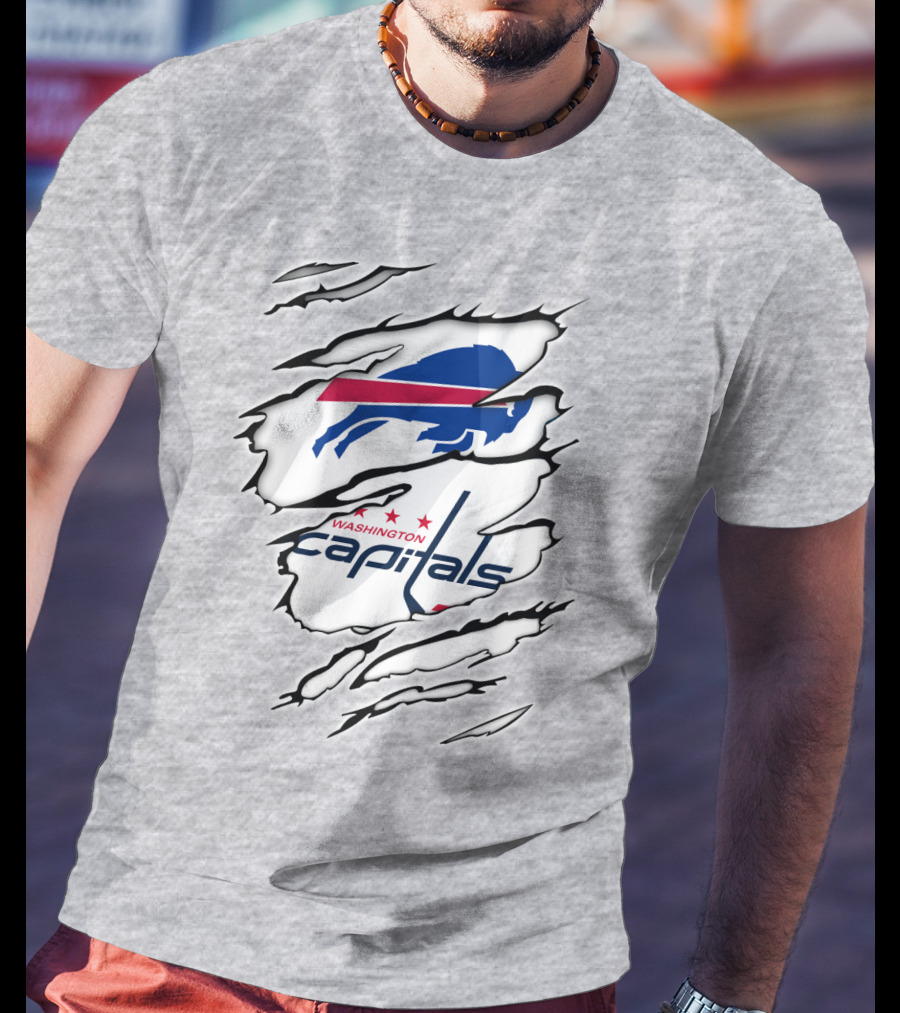Buffalo Bills Washington Capitals Crossover Collaboration T-Shirt