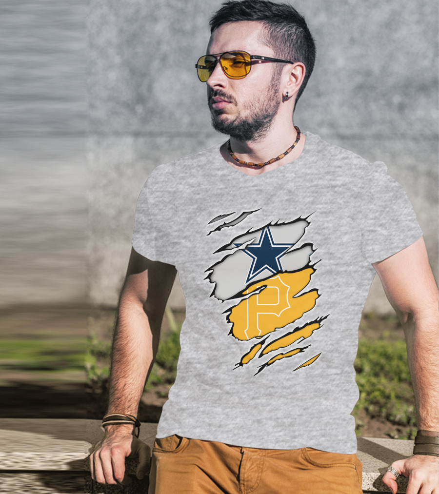 Dallas Cowboys Star Pittsburgh Pirates P Logo Fusion T-Shirt