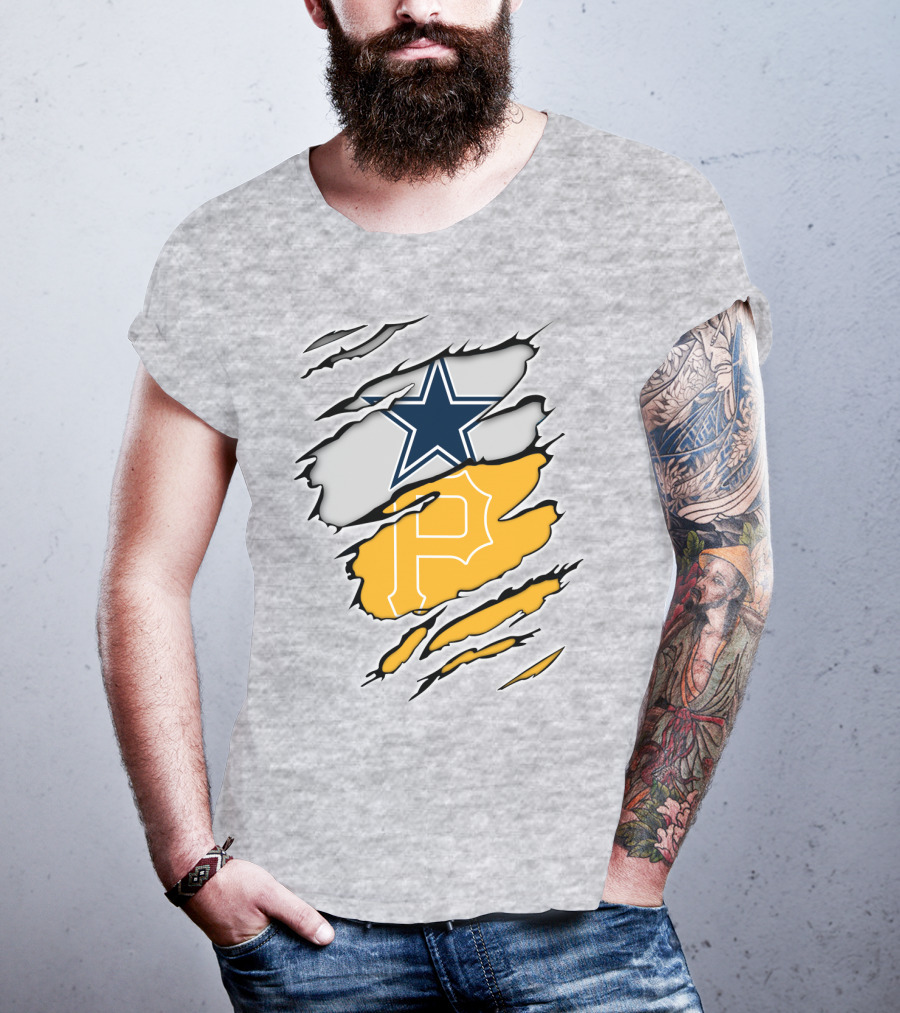 Dallas Cowboys Star Pittsburgh Pirates P Logo Fusion T-Shirt