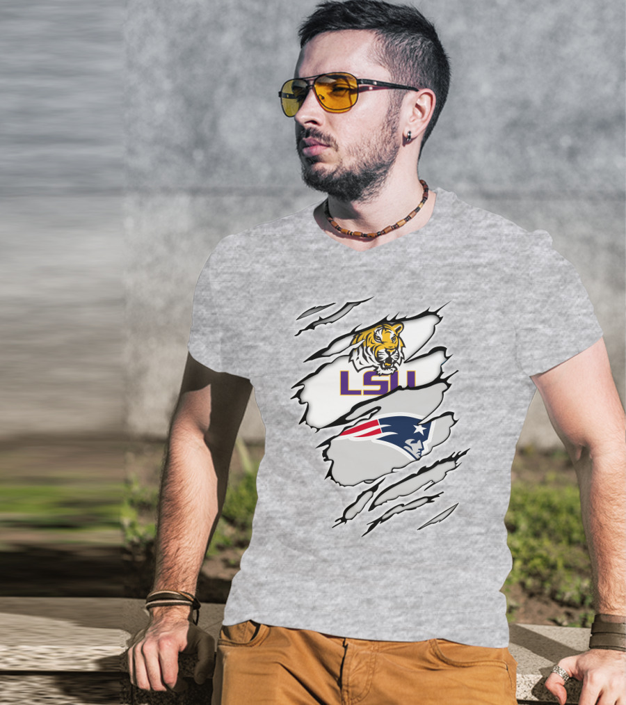 LSU Tigers Patriots Scratch Claw Marks T-Shirt
