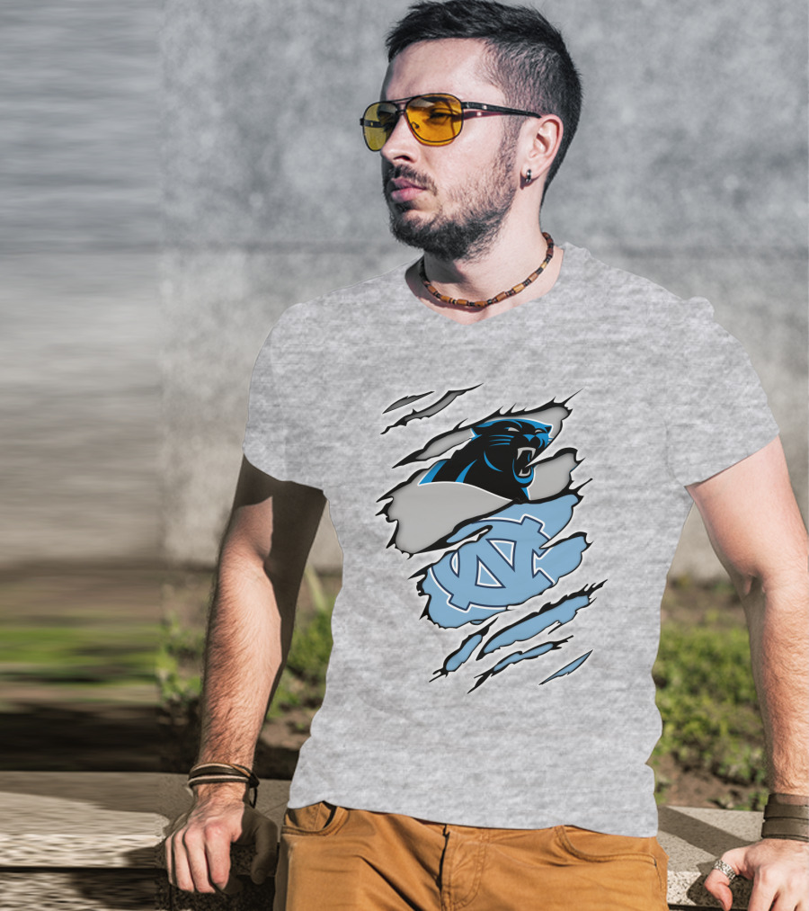 Panther And Tar Heels Logo Fusion T-Shirt