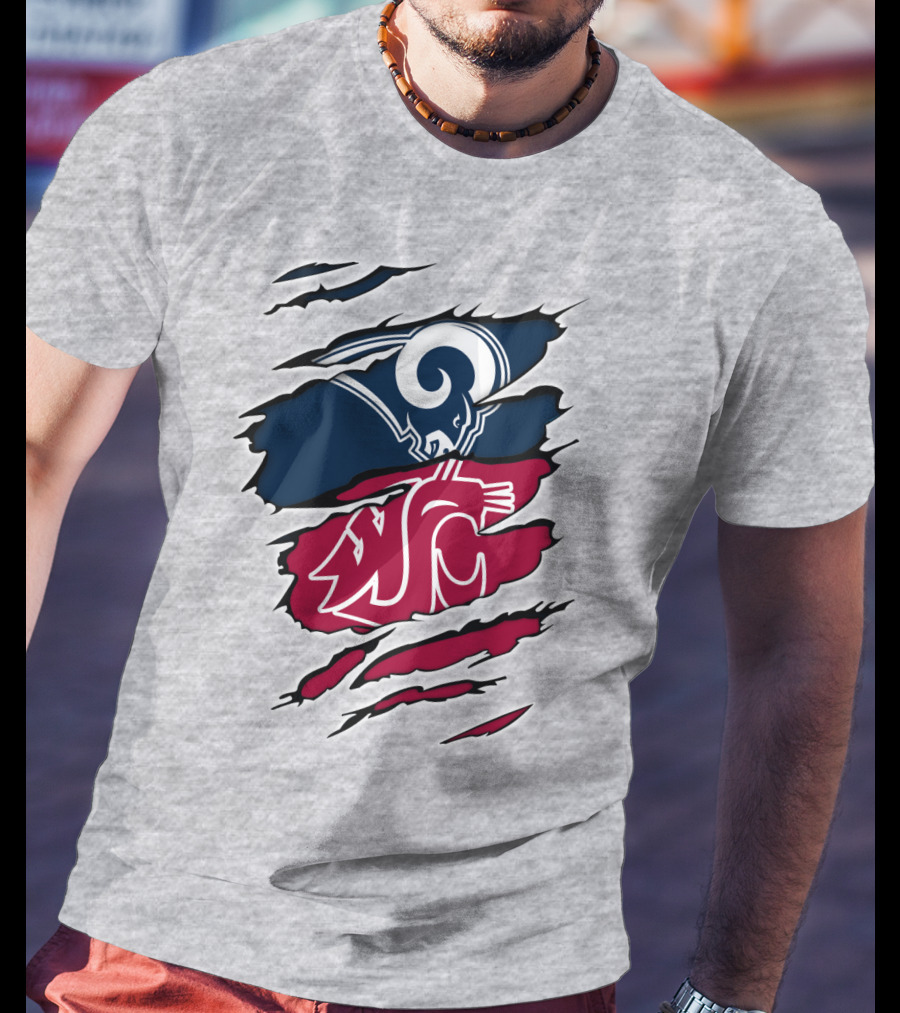Los Angeles Rams Washington State Cougars Tear Away T-Shirt