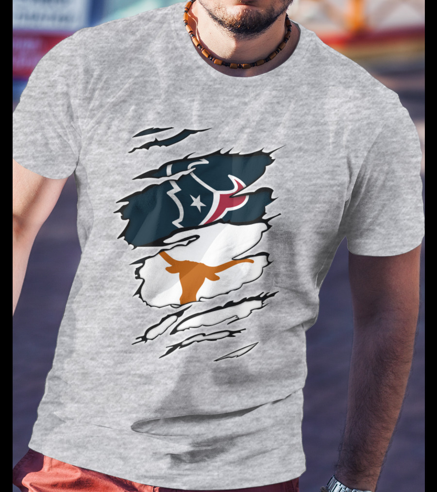 Texans Longhorns Logo Fusion T-Shirt