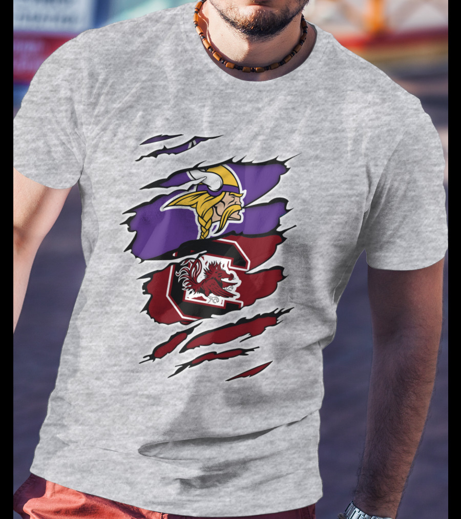 Minnesota Vikings South Carolina Gamecocks Claw T-Shirt