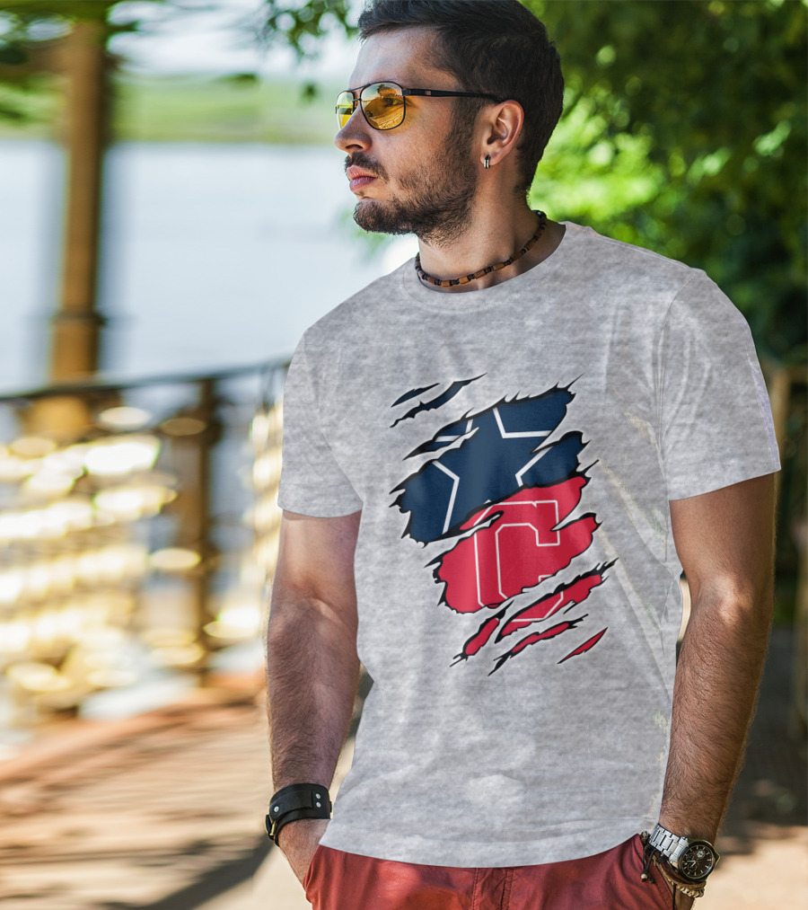 Cowboys Indians Star And C Logo Rip T-Shirt