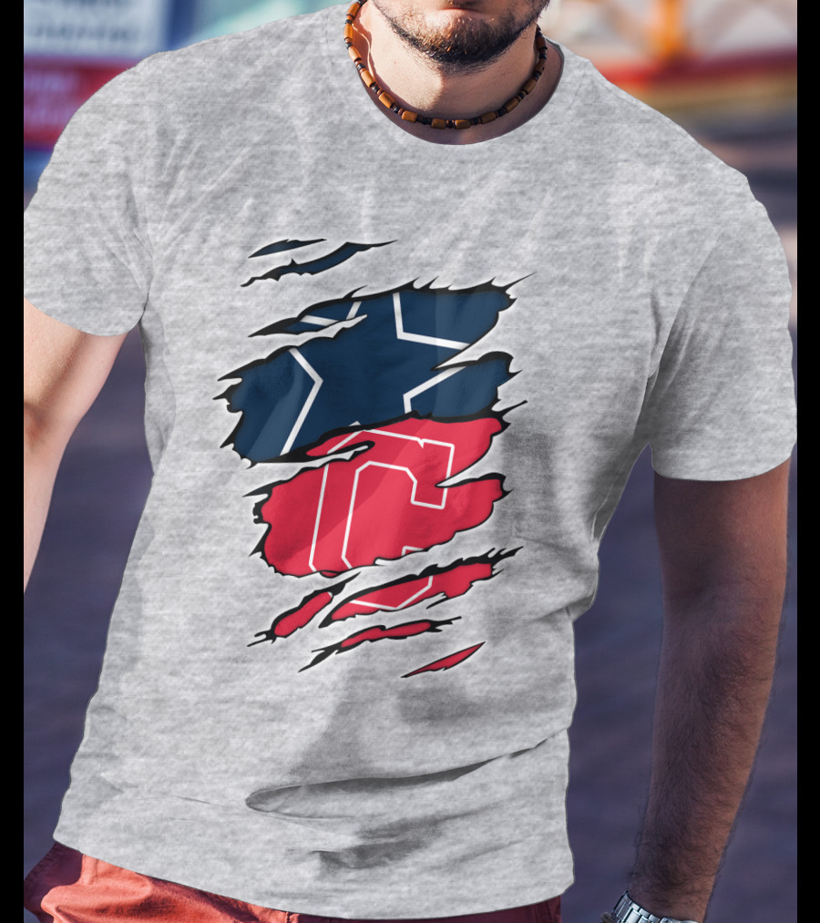 Cowboys Indians Star And C Logo Rip T-Shirt