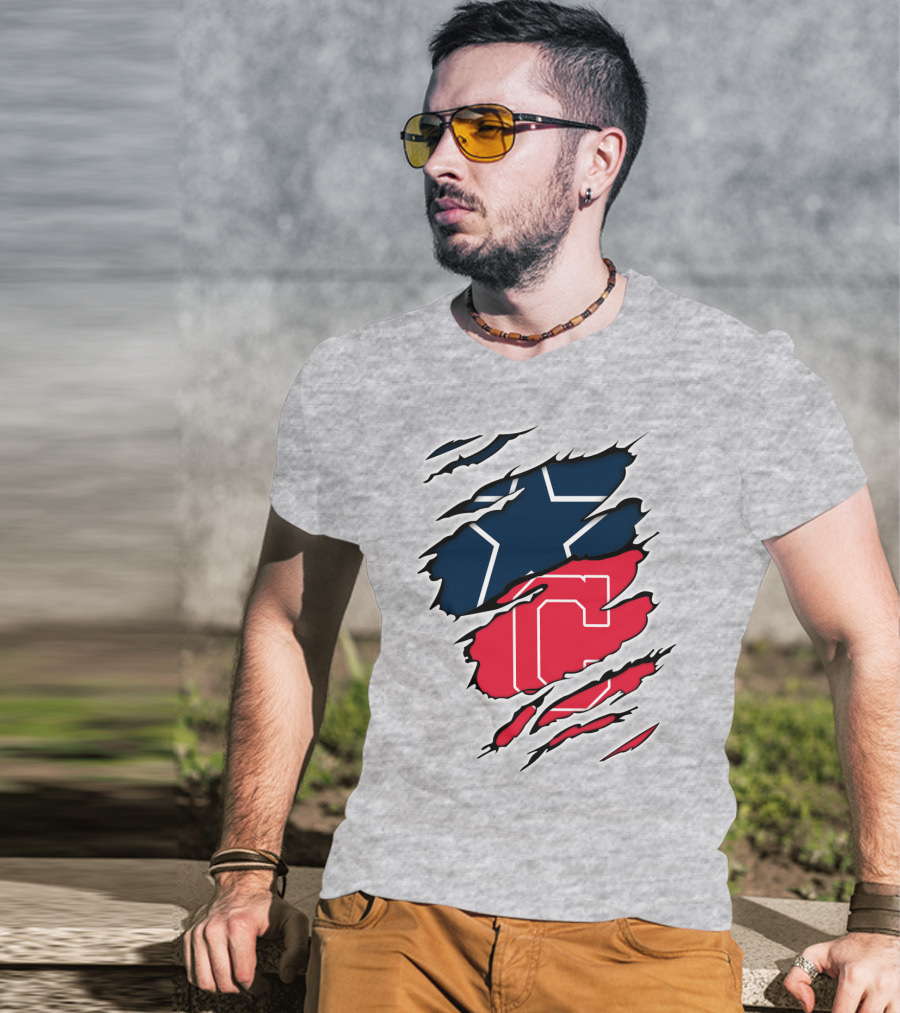 Cowboys Indians Star And C Logo Rip T-Shirt