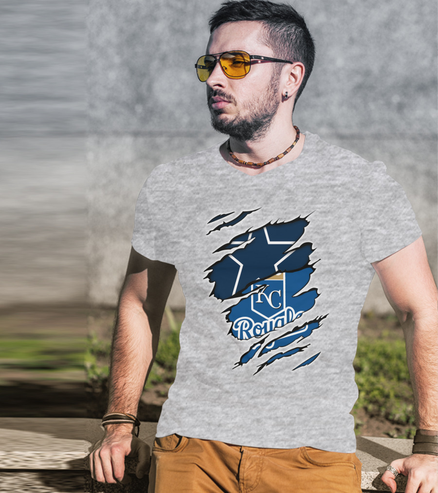 Cowboys KC Royals Texas Star Claw Marks T-Shirt