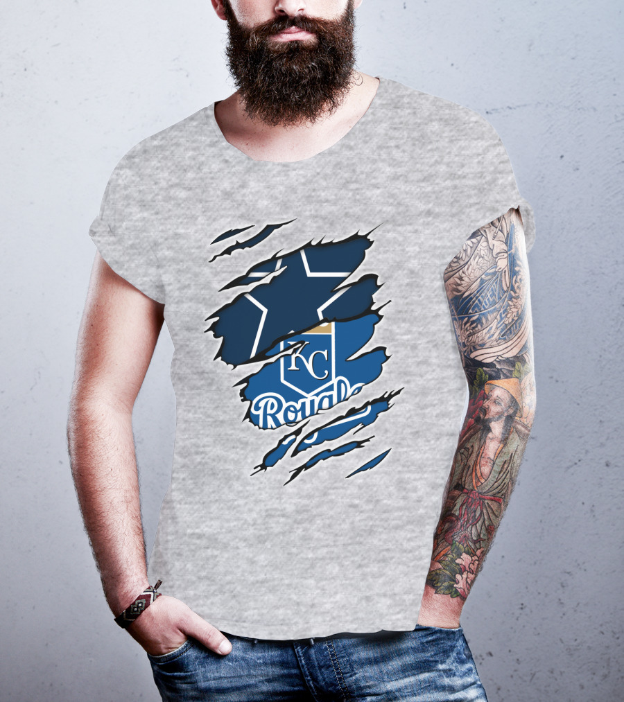 Cowboys KC Royals Texas Star Claw Marks T-Shirt