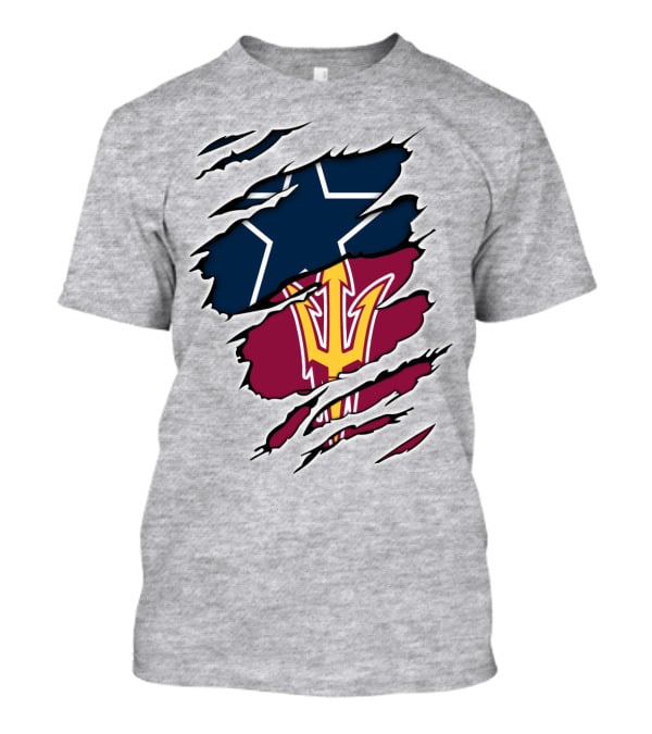 Cowboys Devils Logos Star And Pitchfork T-Shirt