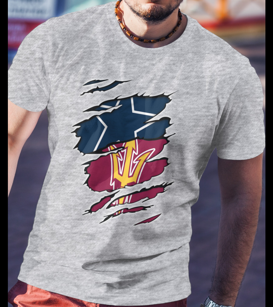 Cowboys Devils Logos Star And Pitchfork T-Shirt