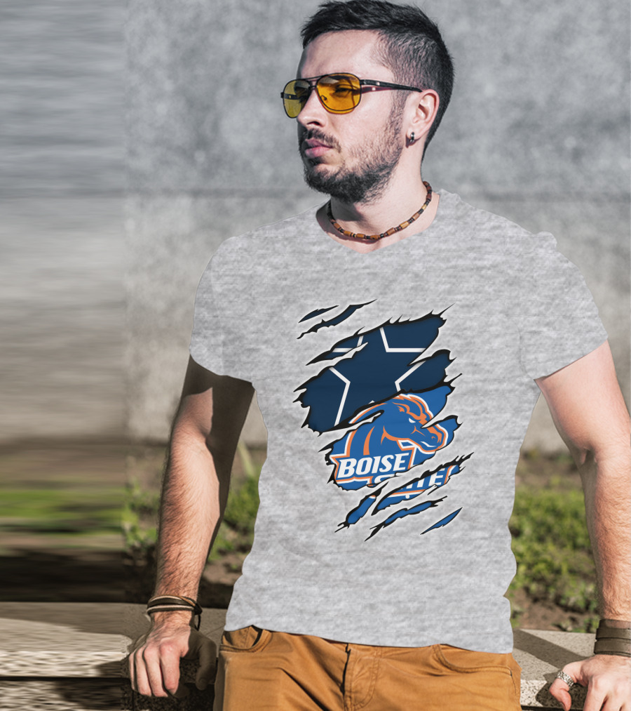 Boise State Cowboys Star Logo Mashup T-Shirt