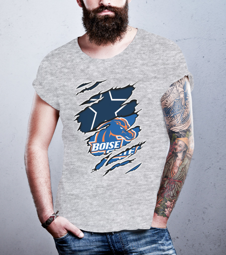 Boise State Cowboys Star Logo Mashup T-Shirt