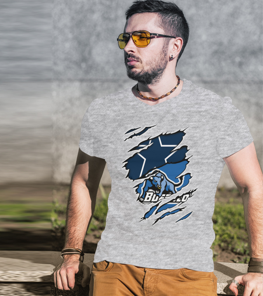 Cowboys Buffalo Bulls Star Claw Marks T-Shirt