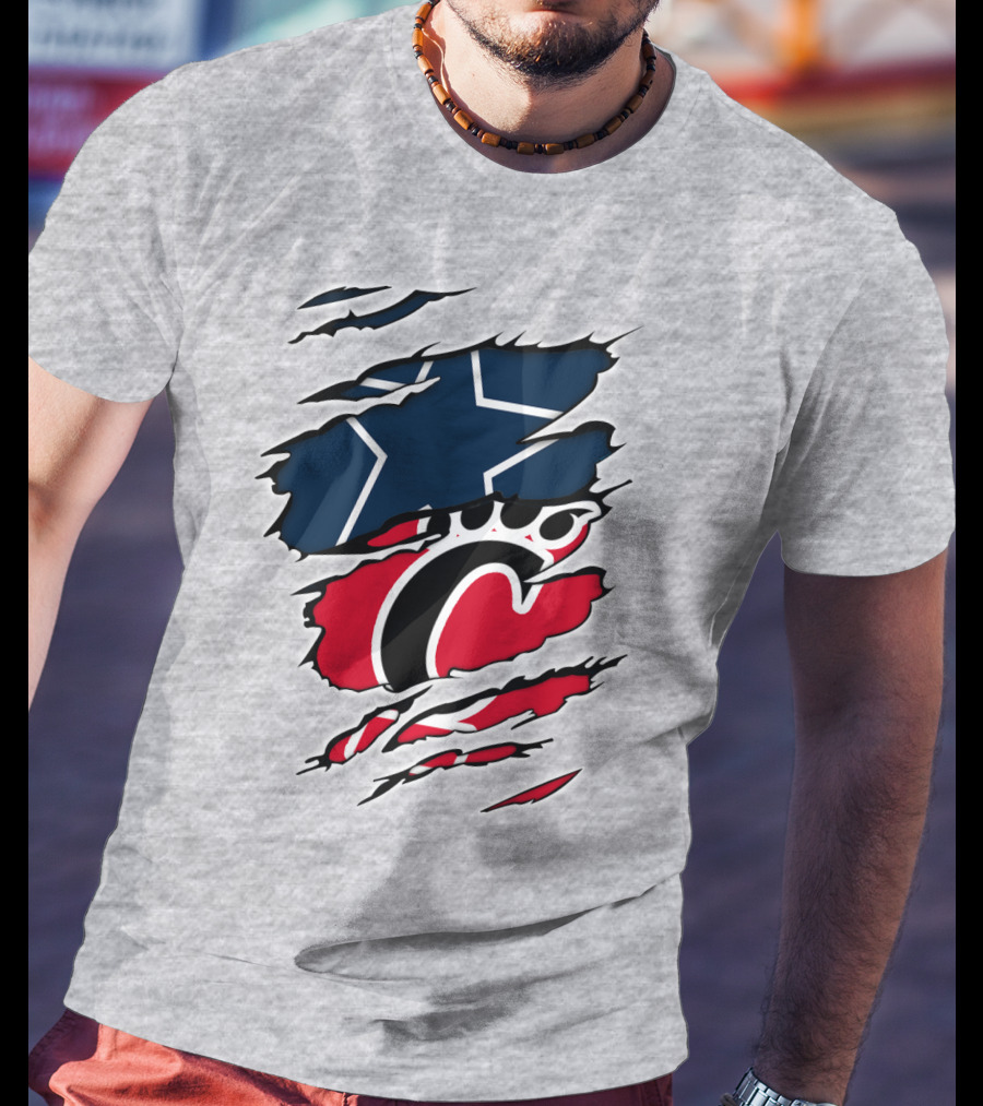 Dallas Cowboys Cincinnati Bearcats Ripped T-Shirt