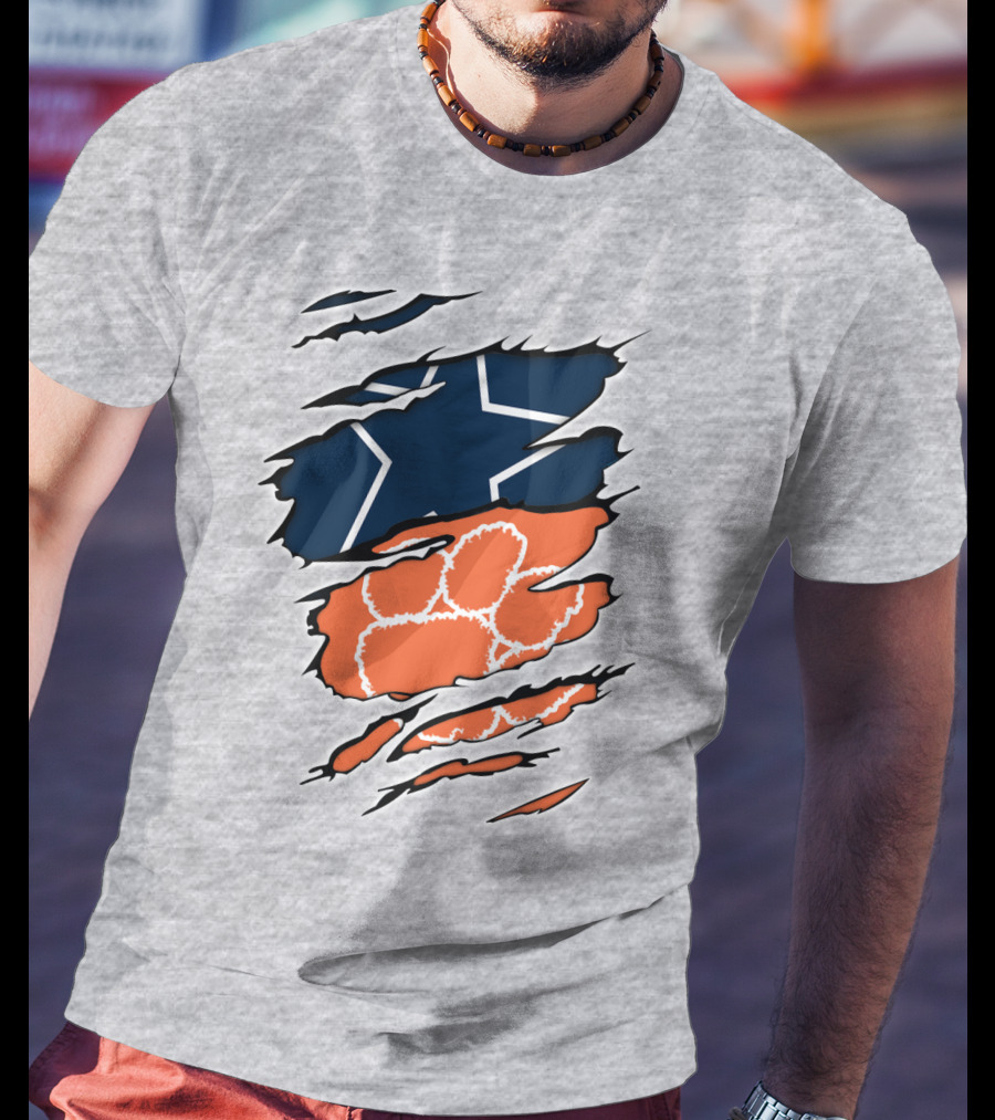 Cowboys Clemson Paw Print Dual T-Shirt