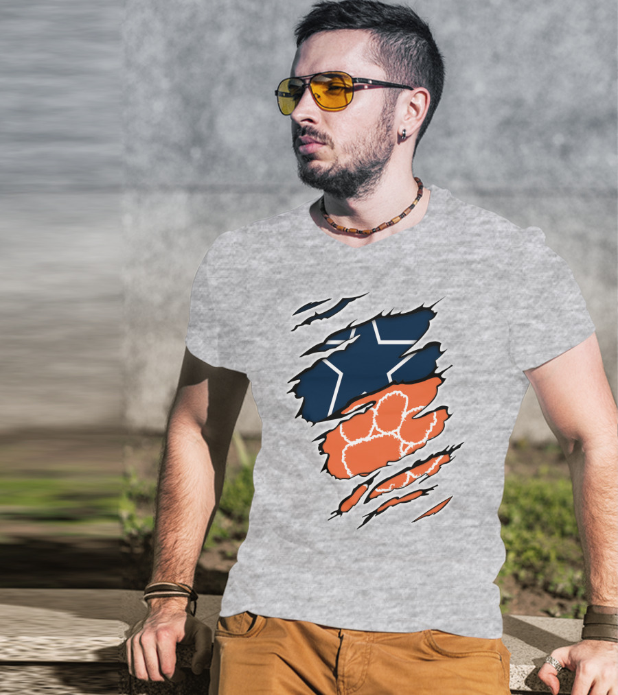 Cowboys Clemson Paw Print Dual T-Shirt